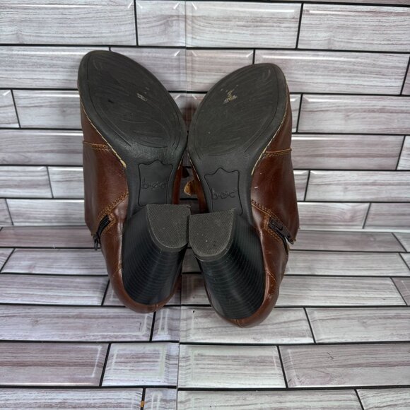 Born On Concept B.O.C. Women's Brown Leather Lucille Boots Shoe Size 7 - Picture 8 of 8